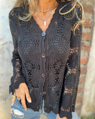 Isadora | Gilet en crochet élégant à boutons
