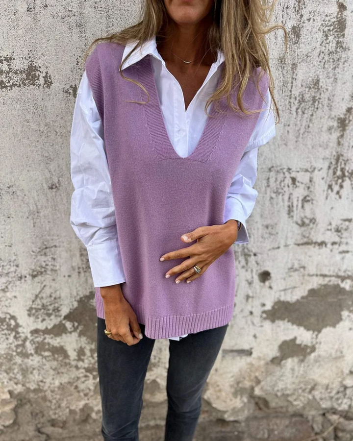 Joséphine | Pull sans manches en maille confortable